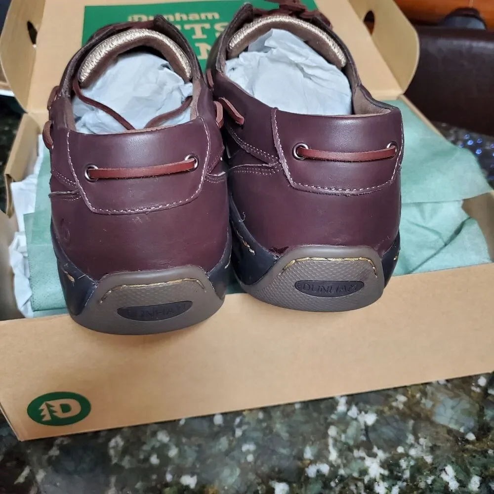 New Dunham Men's Shoreline Leather Loafers Size 15 4E Dark Brown NIB Boat Shoes - Picture 9 of 16